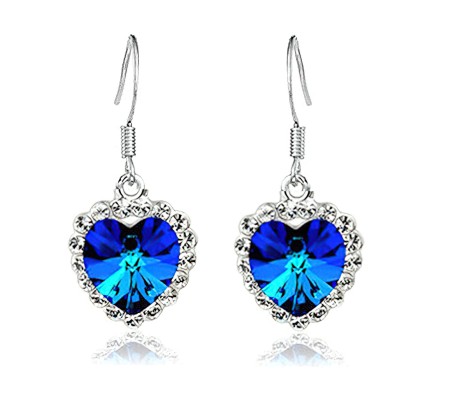 Heart of the Ocean Titanic Blue Stone Earring Jewellery for Women Heart of the Ocean Titanic Blue Stone Earring Jewellery for Women