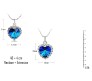 Heart of the Ocean Neclace Set Titanic Blue Stone Pendant Earring Jewellery Necklace for Women Heart of the Ocean Neclace Set Titanic Blue Stone Pendant Earring Jewellery Necklace for Women