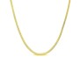 Chain 18 Inch Gold Plated Flat Necklace for Men and Women