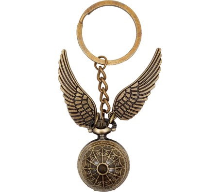 Harry Potter Snitch Antique Pocket Watch Vintage Metal Keychain Key Chain for Car Bikes Key Ring