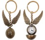 Harry Potter Snitch Antique Pocket Watch Vintage Metal Keychain Key Chain for Car Bikes Key Ring