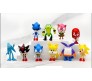 Sonic Hedgehog Set of 10 Action Figure 8-10cm Toy Figurine Model Collectible Toys for Fans