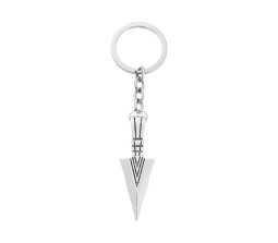 Spear Arrow Shape Silver Metal Keychain Key Chain for Car Bikes Key Ring
