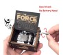 Wooden Star Wars Music Box Vintage Hand Crank Classical Musical Gifts for Birthday Gift for Men Boys Girls Women Black