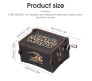 Wooden Star Wars Music Box Vintage Hand Crank Classical Musical Gifts for Birthday Gift for Men Boys Girls Women Black