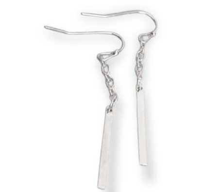 Stick Bar Style Long Needle Silver Plated Fashion Hanging Sui Dhaaga Drop & Dangle Earrings For Women & Girls 
