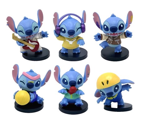 Stitch Mini Set of 6 Action Figure Toy 7-8cm Collectible Figurine For Kids