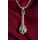 Lord Hanuman Ji Gada Locket Pendant Silver Necklace Chain for Boys and Men