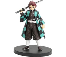 Demon Slayer Tanjiro Kamado Action Figure Height 16 cm for Car Dashboard, Decoration, Cake, Office Desk & Study Table Toy Multicolor