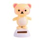 Lucky Teddy Bear Bobble Head Solar for Car Dashboard Action Figure Toys Collectible Bobblehead Showpiece For Office Desk Table Top Toy For Kids and Adults Multicolor