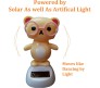 Lucky Teddy Bear Bobble Head Solar for Car Dashboard Action Figure Toys Collectible Bobblehead Showpiece For Office Desk Table Top Toy For Kids and Adults Multicolor