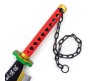 Demon Slayer Cosplay 80 cm Tengen Uzui Wooden Sword Nichirin Life Size Replica Katana Perfect for Anime Gift Merchandise Collectibles