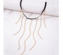 Gold Line Rhinestone Leg Chain Jewelry for Women Thigh Chain Boho Sexy Body Chain Garters Accessories for Women and Girls