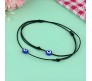 Set of 2 Combo Black Thread Evil Eye Bracelet Adjustable Nazar Battu Devil Protection Original For Boys and Men DT3