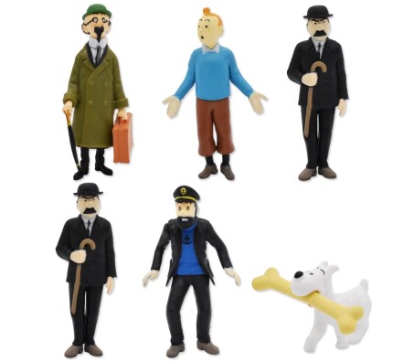 Tintin Figurine Action Figure Set of 6 Tintin Toys Figures – Tintin Miniature Model Toy Figure Collection Tintin Collectibles