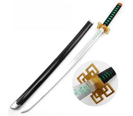 Demon Slayer Cosplay 104 cm Muichiro Tokito Wooden Sword Nichirin Life Size Replica Katana Perfect for Anime Gift Merchandise Collectibles
