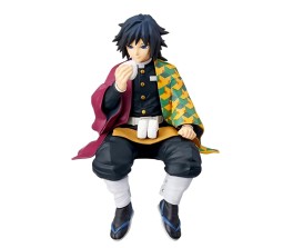 Demon Slayer Giyu Tomioka Sitting Eating Action Figure Height 14 cm for Car Dashboard, Decoration, Cake, Office Desk & Study Table Toy Multicolor