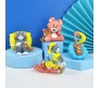 Set of 8 Tom and Jerry Action Figure 7-9 cm Or Cake Topper Decoration Merchandise Showpiece to Keep in Office Desk Table Gift Multicolor