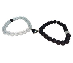 Adjustable Magnetic Couple Bracelet Set Hand with Heart Magnet For Love Lovers Gift Frendship Day Band Best Friends Couples GF BF Bracelets TL