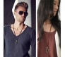 Boho Mens Necklace - Triangle Pendant with Adjustable Leather Cord, Stylish Men's Jewelry Accessory