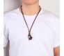 Boho Mens Necklace - Triangle Pendant with Adjustable Leather Cord, Stylish Men's Jewelry Accessory
