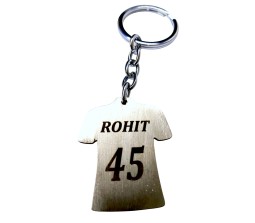 Rohit Cricket Jersey Face Signature Cricketer Sports Metal Keychain Key Chain for Car Bikes Key Ring Multicolor