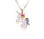 Unicorn Pendant Necklace with Gold Chain - Exquisite Unicorn Jewelry for Girls