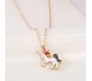 Unicorn Pendant Necklace with Gold Chain - Exquisite Unicorn Jewelry for Girls