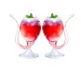 Vampire Glass Valentine Gift Item 300 ml with Built-in Straw Anniversary Gift Red Wine Whiskey Glass Mug Cup Set of 2