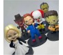 Horror Movie Action Figure Set of 10 Toy V for Vendetta Chucky Pennywise Jigsaw Freddy Krueger Tiffany Jason Voorhees Ghostface Leatherface for Boys and Men