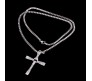 Vin diesel Fast and Furious Smart Cross Pendant Crystal With Stylish Silver Necklace for Men and Boys Silver