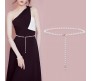 1 Layer Gold Waist Pearl Chain Belt Belly Jewellery Stylish Body Accessory Kamar Band for Navratri Dress Thin Hip Ornament for Girl and Women