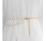 2 Layer Gold Waist Pearl Chain Belt Belly Jewellery Stylish Body Accessory Kamar Band for Navratri Dress Thin Hip Ornament for Girl and Women