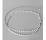 2 Layer Silver Waist Pearl Chain Belt Belly Jewellery Stylish Body Accessory Kamar Band for Navratri Dress Thin Hip Ornament for Girl and Women