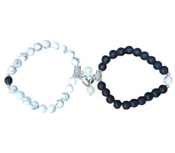 Adjustable Glow in Dark Magnetic Couple Bracelet Set Hand with Heart Magnet For Love Lovers Gift Frendship Day Band Friends Couples GF BF Bracelets 