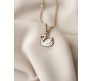 Elegant White Swan Pendant with Gold-Plated Necklace - Graceful Swan Chain for Women and Girls