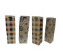 Pack of 4 Wine Bags, Fancy Bottle Carry Gift Paper Bag, Reusable Wine Tote Bags for Holiday, Wedding, Birthday, Dinner Party, Housewarming Gift 14 X 4 X 3 Inches Mixed D3