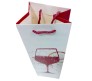 Pack of 4 Wine Bags, Fancy Bottle Carry Gift Paper Bag, Reusable Wine Tote Bags for Holiday, Wedding, Birthday, Dinner Party, Housewarming Gift 14 X 5 X 4 Inches Mixed D5