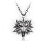 Witcher Wolf Inspired Silver Pendant Necklace Fashion Jewellery Accessory for Men and Women