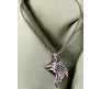 Animal Wolf Face Witcher Tough Pendant Stainless Steel with Long 24inch Round Box Chain Accessories for Men & Women