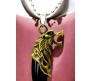Black Wolf Teeth Pendant Necklace Tribal Tiger Locket Tooth Jewellery Stylish Dot Chain Included for Men and Boys