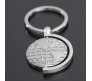 Globe Earth Rotating World Map Metal Keychain Silver for Car Bike Men Women Key Ring Key Chain