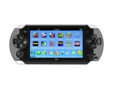 RVM Toys 4.3" inch X6 Video Game Console Handheld Gaming Players Pocket Consoles Double Rocker 8GB Memory Built in 1500 Games for Kids Black Boys Girls Men Women Children