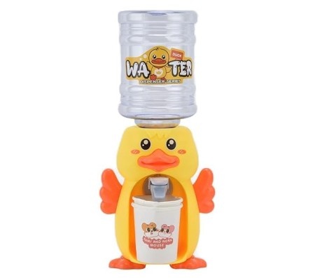 Mini Cartoon Duck Water Dispenser for Kids Plastic Water Dispenser Cute Simulation Cartoon Kitchen Toy for Children Home Kitchen 200ml