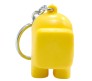 Among Us Action Figure Plastic Rubber Keychain Key Chain for Car Bikes Key Ring Yellow
