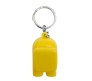 Among Us Action Figure Plastic Rubber Keychain Key Chain for Car Bikes Key Ring Yellow