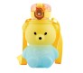 Plastic Teddy Bear Water Bottle for Kids, Push Button Water Bottle with Straw, Sipper Bottle for Kids with Adjustable Strap and Stickers 650ml, Yellow Blue, 3+Years (Pack of 1)