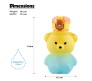 Plastic Teddy Bear Water Bottle for Kids, Push Button Water Bottle with Straw, Sipper Bottle for Kids with Adjustable Strap and Stickers 650ml, Yellow Blue, 3+Years (Pack of 1)