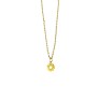 Fashion Daisy Pendant Necklace for Women and Girls, Yellow Colour Flower Small Charm Pendant Gold Plated Chain Necklace