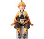 Demon Slayer Zenitsu Agatsuma Sitting Eating Action Figure Height 14 cm for Car Dashboard, Decoration, Cake, Office Desk & Study Table Toy Multicolor